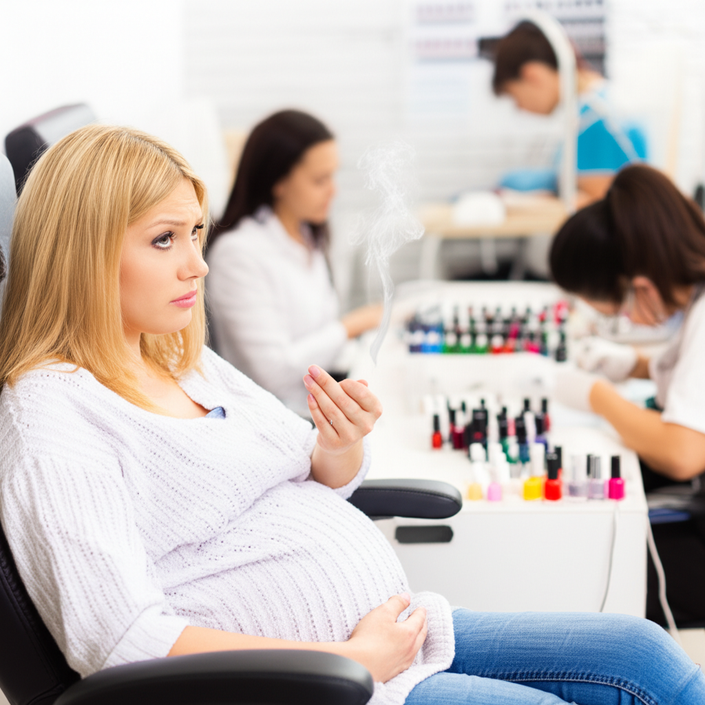Generate a high-quality, relevant image prompt for an article about: Are Nail Salon Fumes Bad for Pr