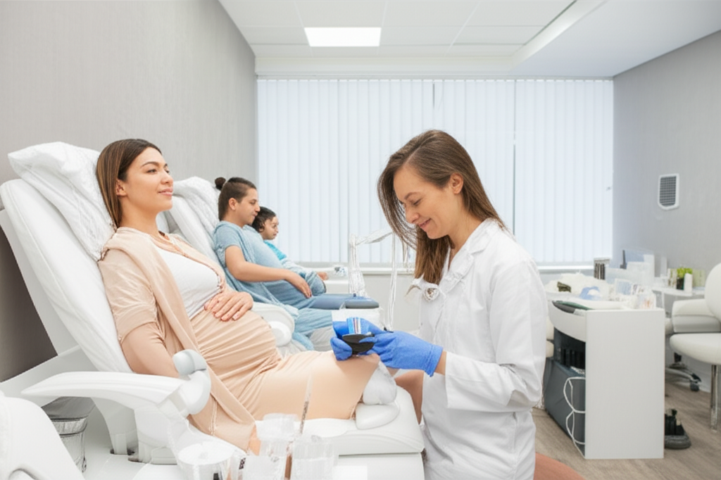 Generate a high-quality, relevant image prompt for an article about: Are Nail Salon Fumes Safe Durin