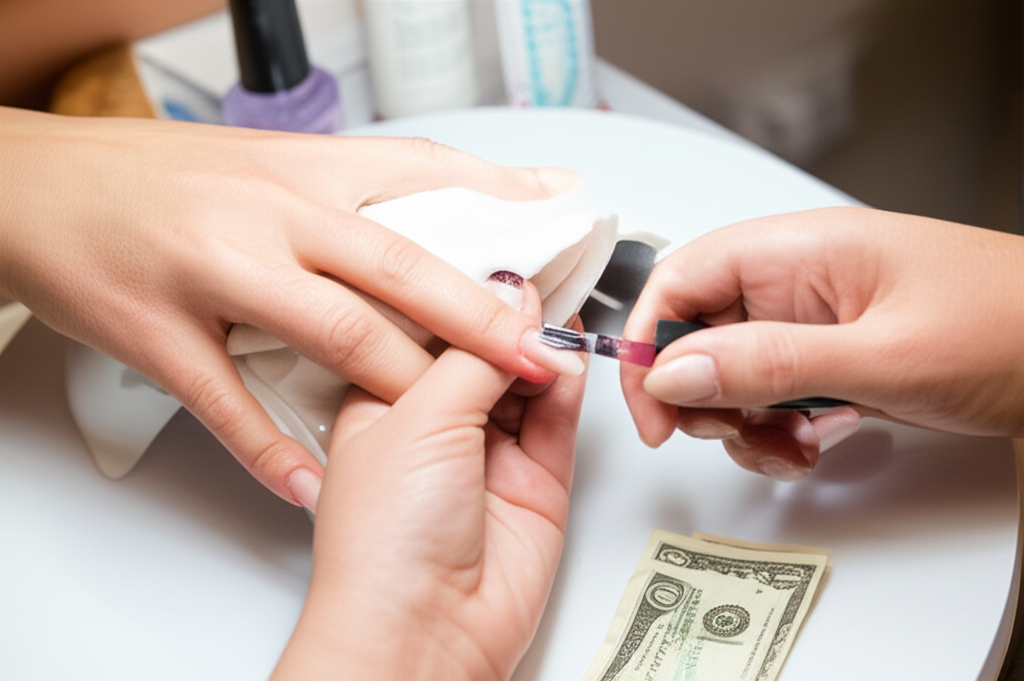 Generate a high-quality, relevant image prompt for an article about: Are You Supposed to Tip at Nail