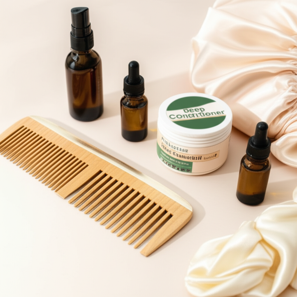 Generate a high-quality, relevant image prompt for an article about: How To Take Care Of Black Hair: