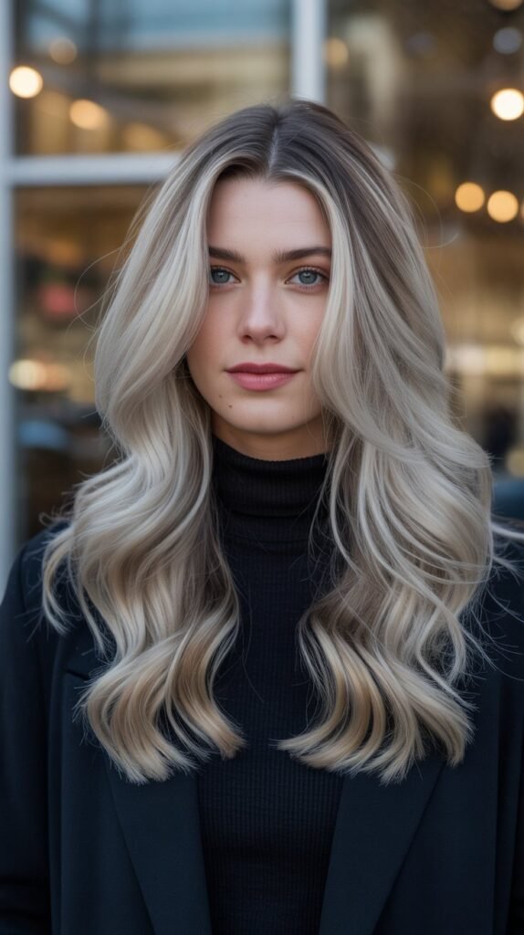 4. Ash Blonde with Silver Highlights