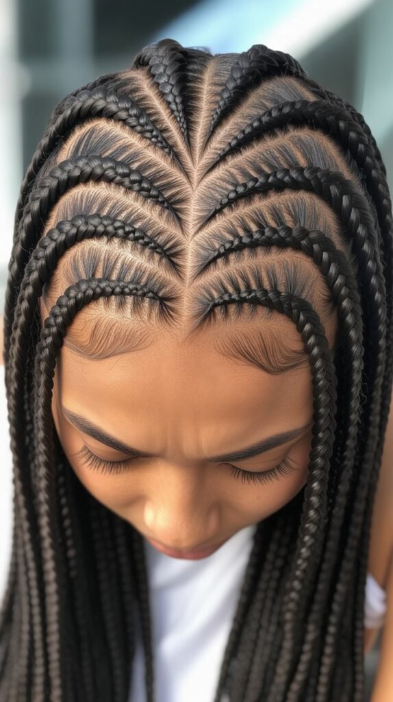 8. Triangle Box Braids