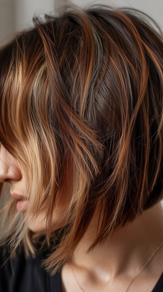 30. Choppy Bob with Dimensional Balayage