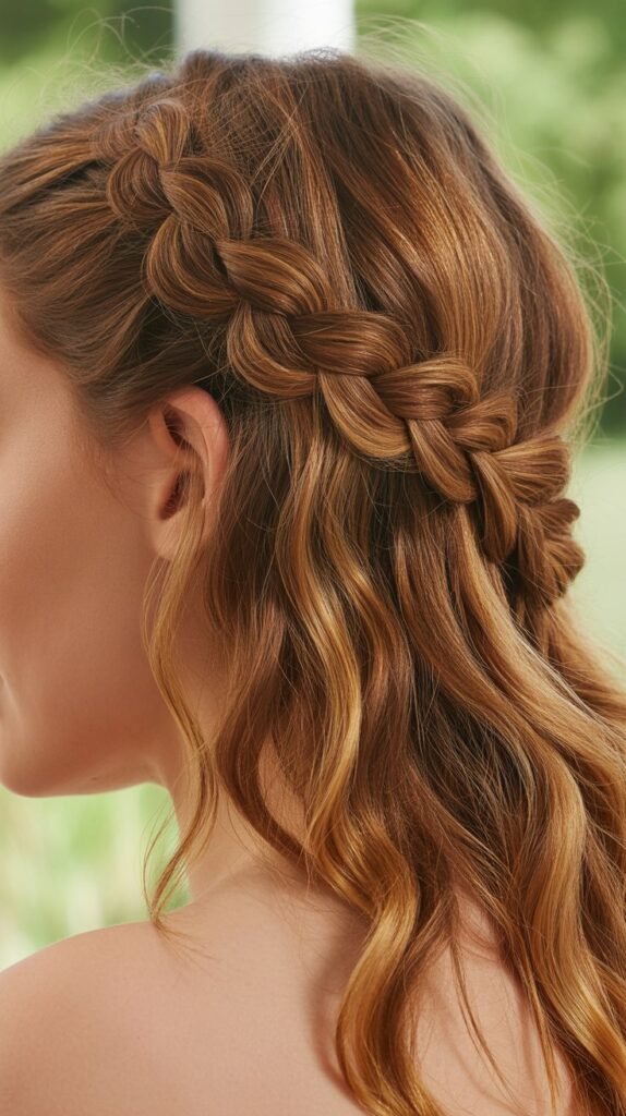 16. Rope Braid Half-Up