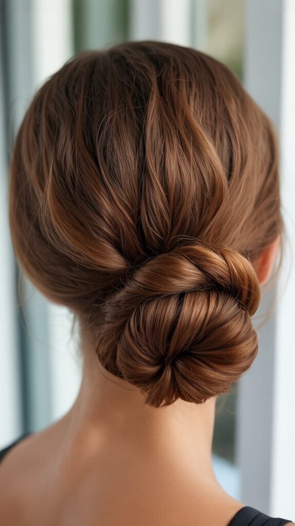 18. Low Double Twist Bun