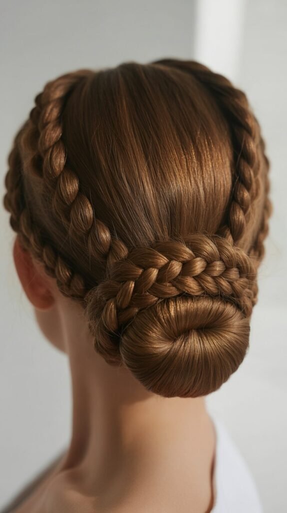 24. Rope Braid Wraparound Bun