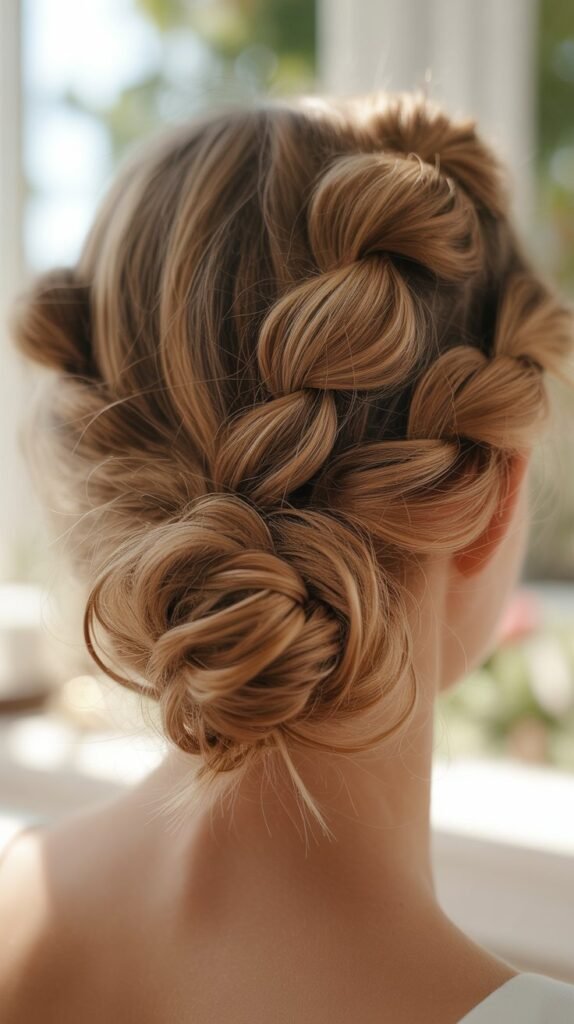 10. Knotted Low Updo