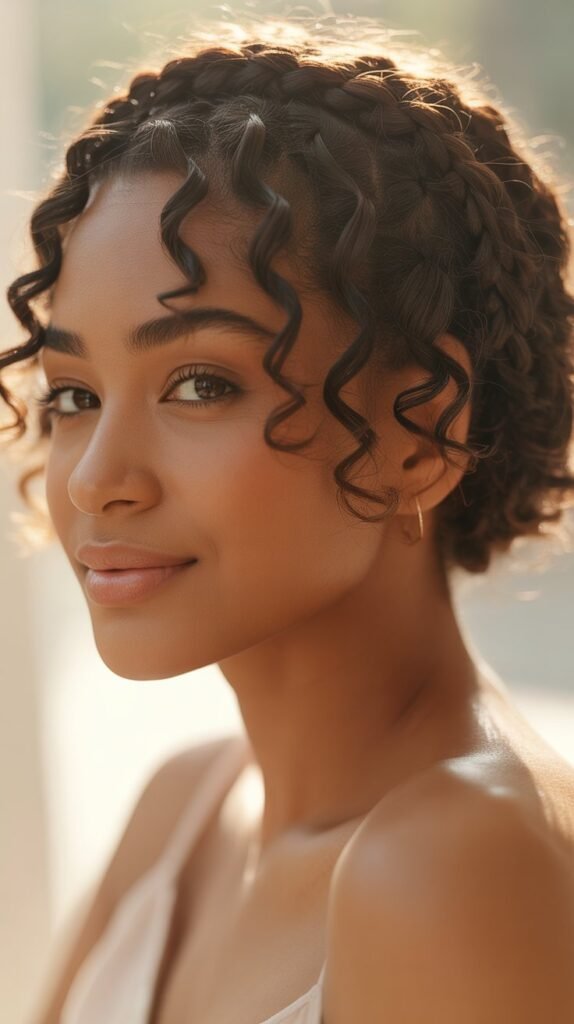 28. Braided Crown with Loose Center