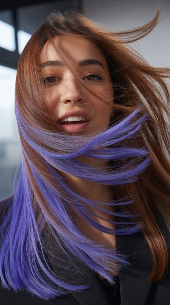 25. Long Hair with Peek-a-Boo Layers