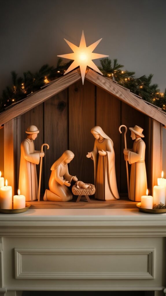 8. Wooden Nativity Sets