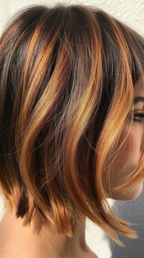 10. Choppy Bob with Balayage Highlights