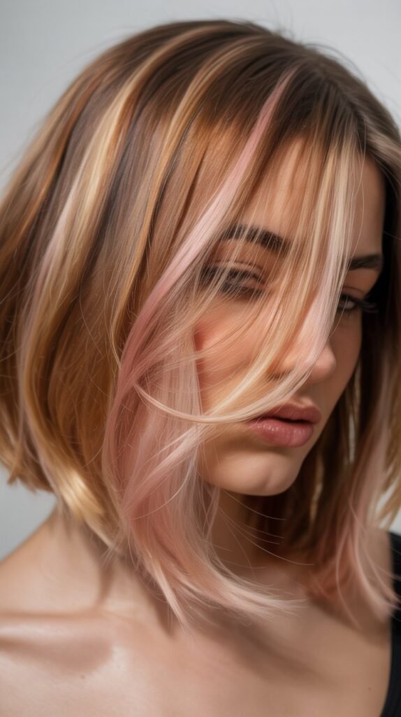 20. Choppy Bob with Color Melting