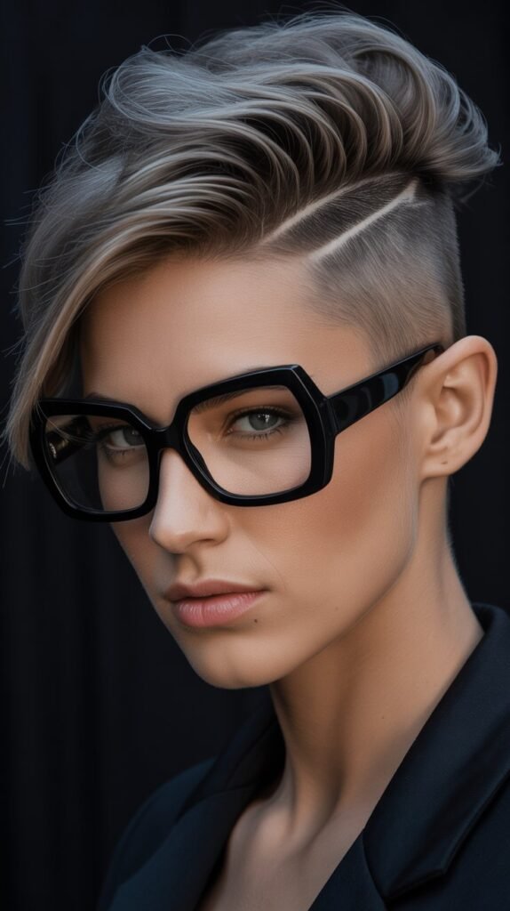 2. Undercut Pixie with Long Top
