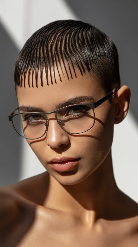 23. Pixie with Micro Bangs and Texture