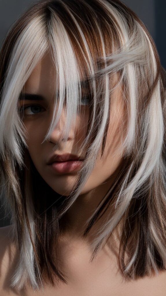 15. Ash Brown with Platinum Highlights