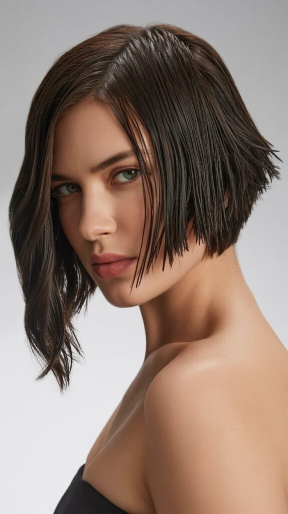 Asymmetrical Choppy Bob for Bold Statements