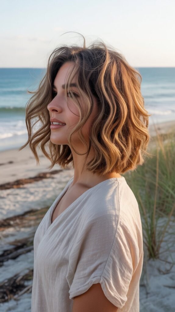 2. Beachy Lob (Long Bob)