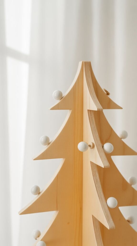 2. Minimalist Scandinavian Wooden Tree