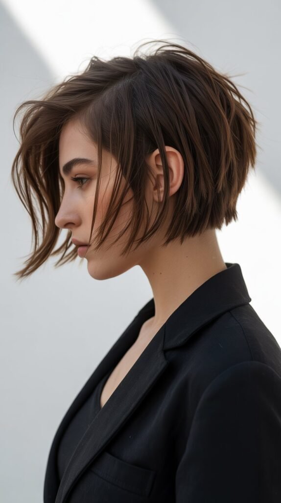 Short Choppy Bob (Ear-Length)