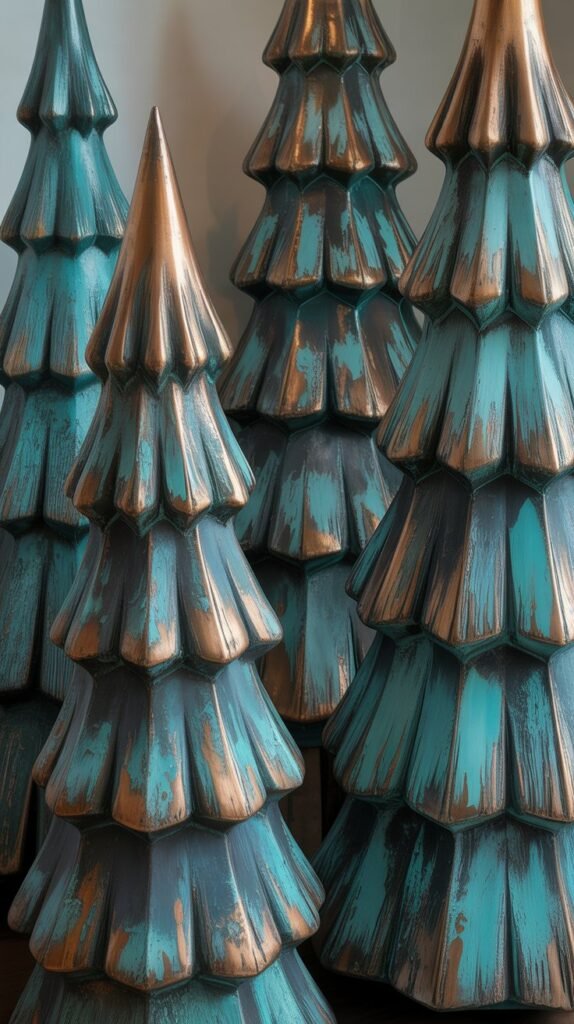 11. Copper Patina Finish Trees