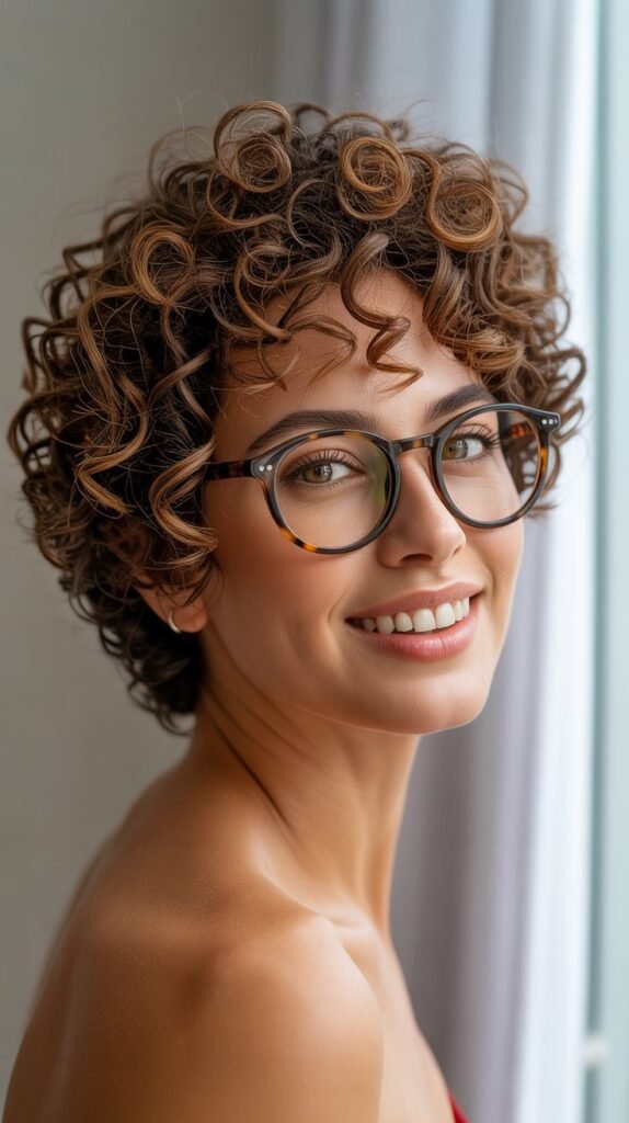 8. Curly Pixie with Volume