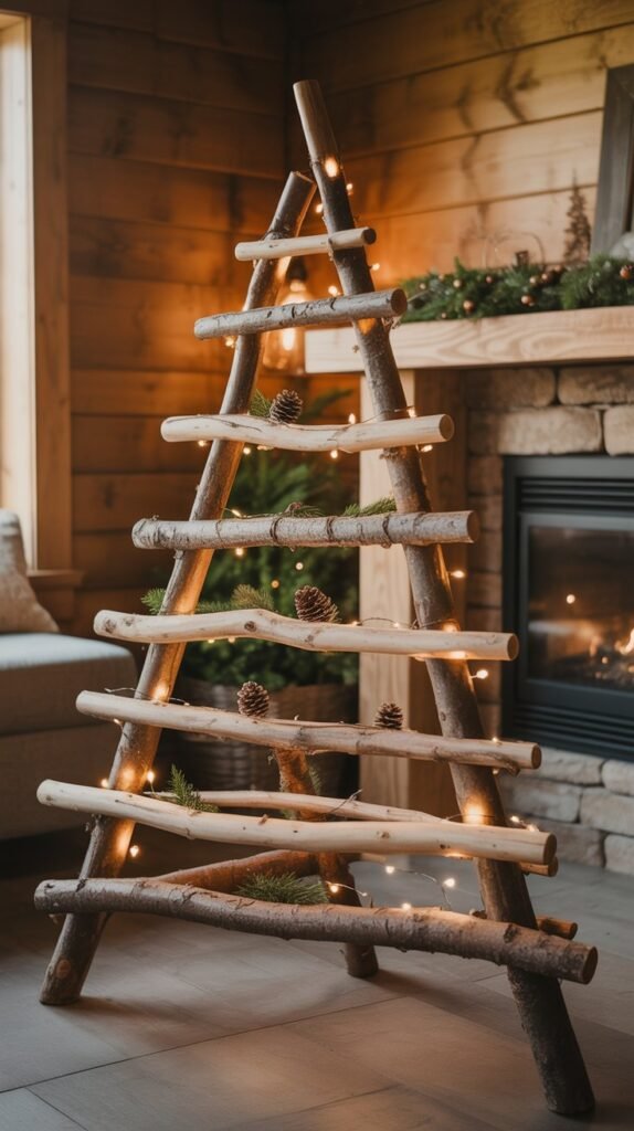 8. Wooden Branch Christmas Tree