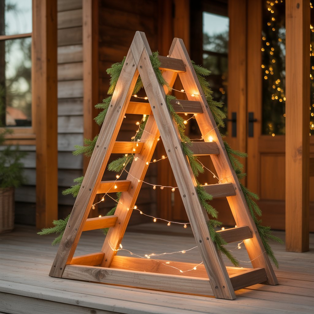 30. Wooden A-Frame Christmas Trees