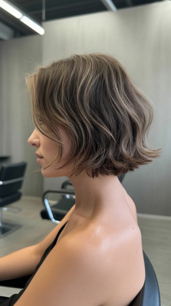 2. Textured Layered Bob