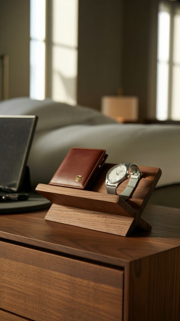 36. Wooden Wallet Stands