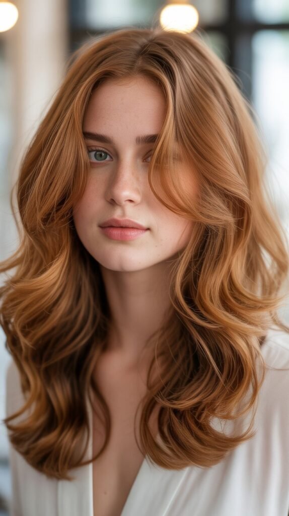 21. Wavy Mid-Length Cut with Face-Framing