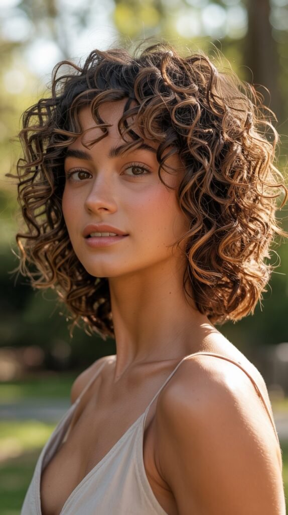 19. Choppy Bob for Curly Hair
