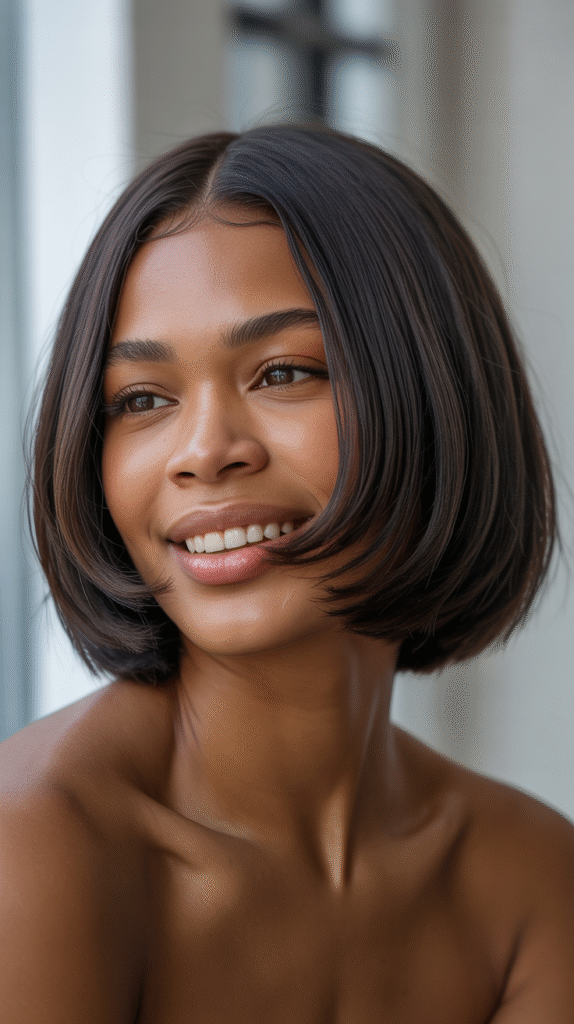 16. Long Bob with Face-Framing Layers