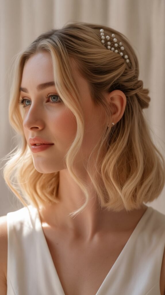 6. Half-Up Twisted Style