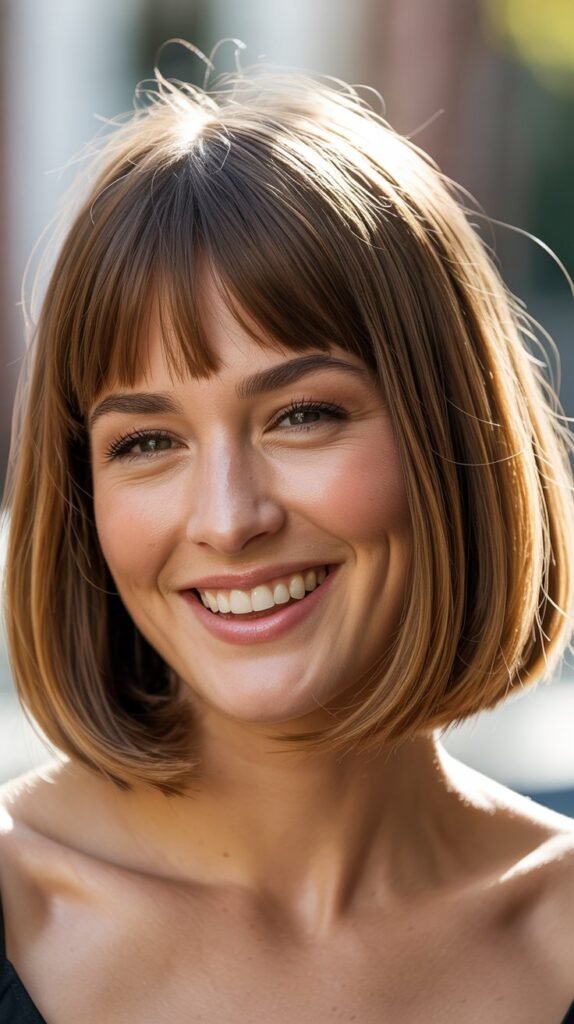  Bob with Curtain Bangs