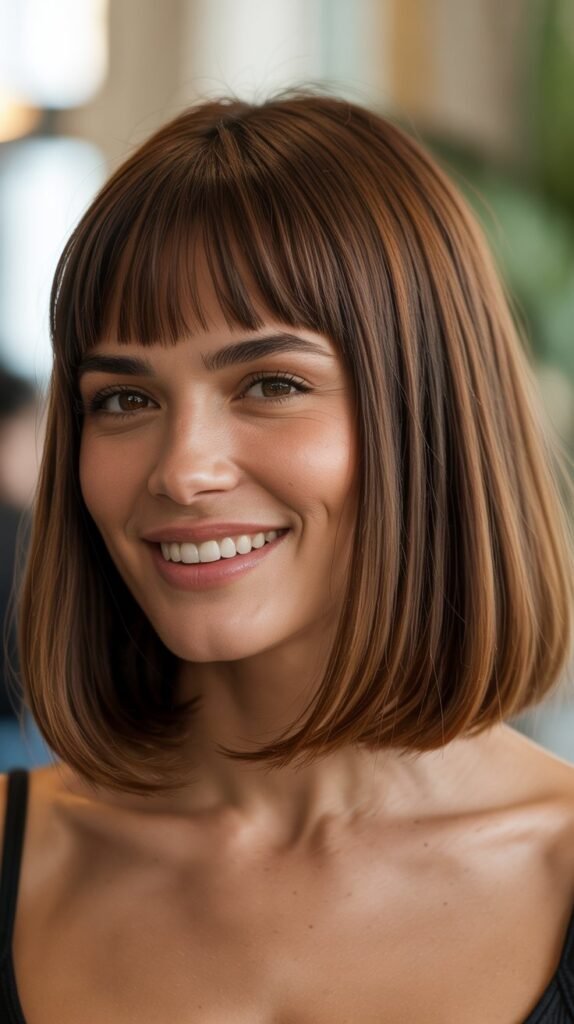  Long Bob with Micro Bangs