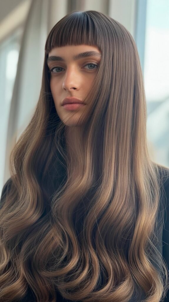  Long Hair with Micro Bangs