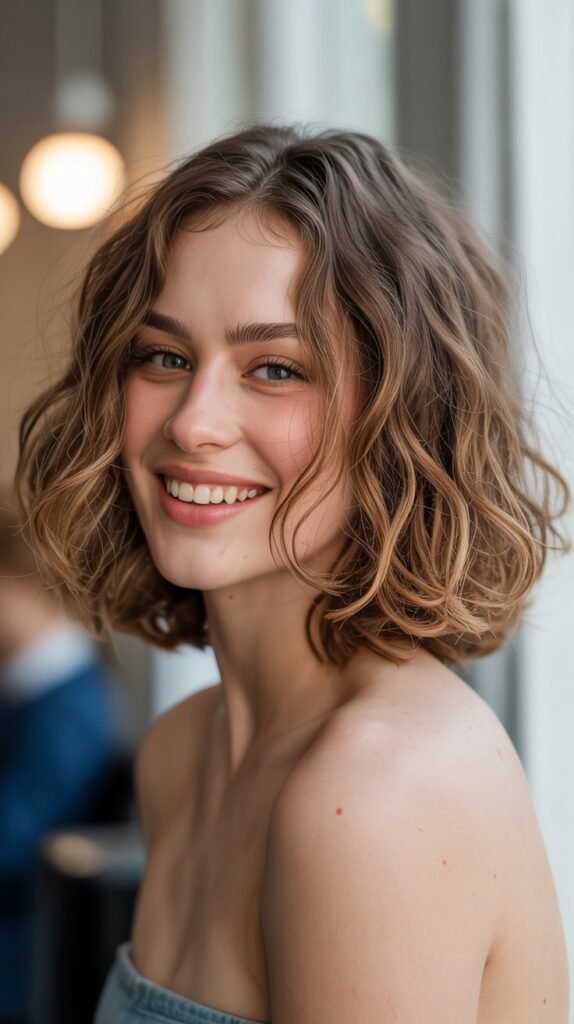 Long Bob with Natural Air-Dried Texture