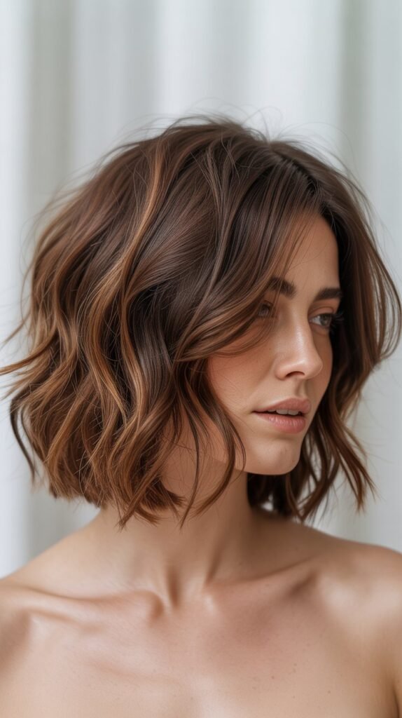 Tousled Choppy Bob for Effortless Style