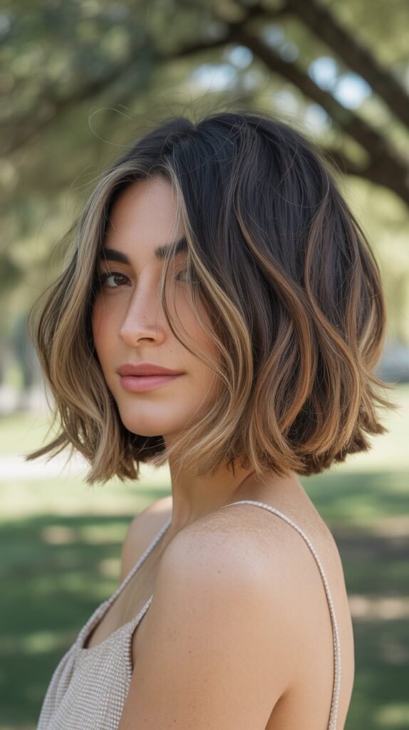 19. Choppy Bob with Natural Roots