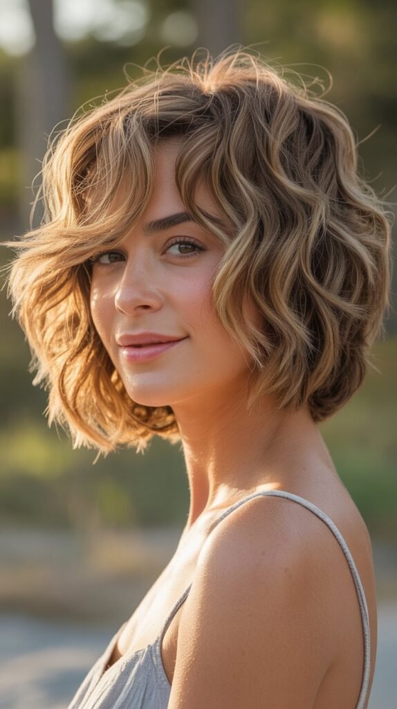 4. Textured Shaggy Choppy Bob