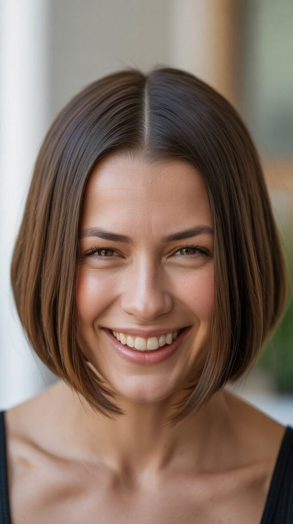 Blunt Bob with Center Part