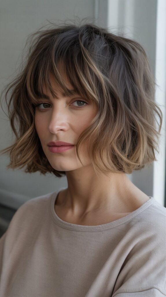 Choppy Bob with Grown-Out Bangs