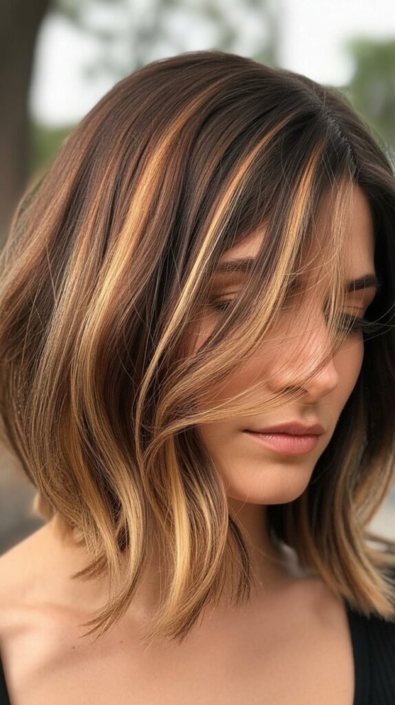 Choppy Bob with Balayage for Soft Color