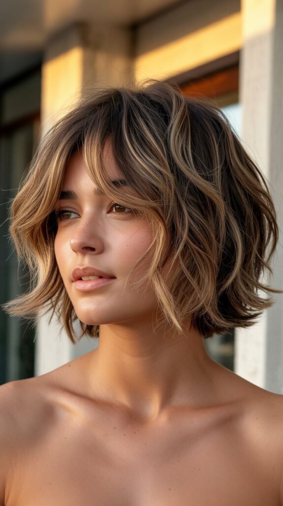 14. Shaggy Bob: Retro Vibes, Modern Flattery