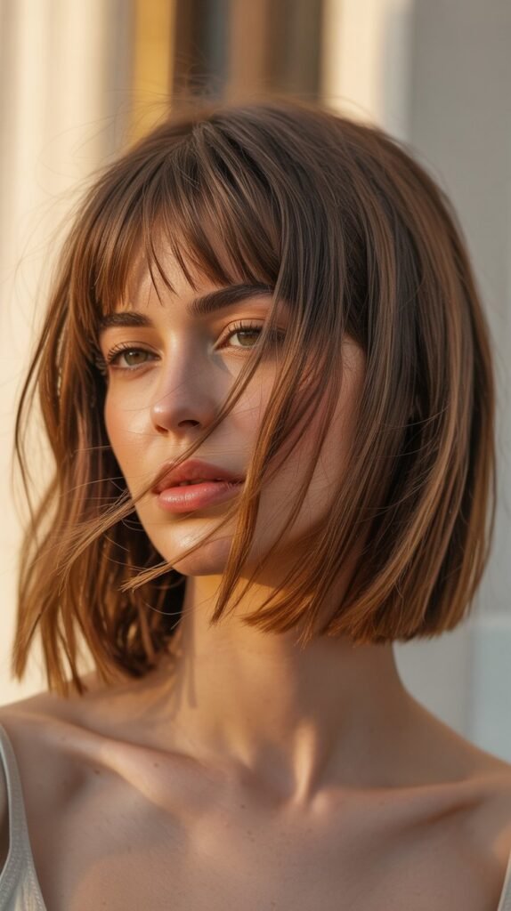 16. Choppy Bob with Curtain Bangs