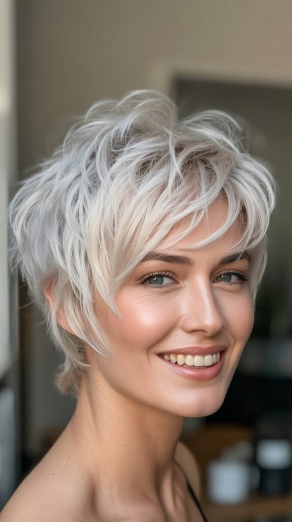 Platinum Messy Pixie