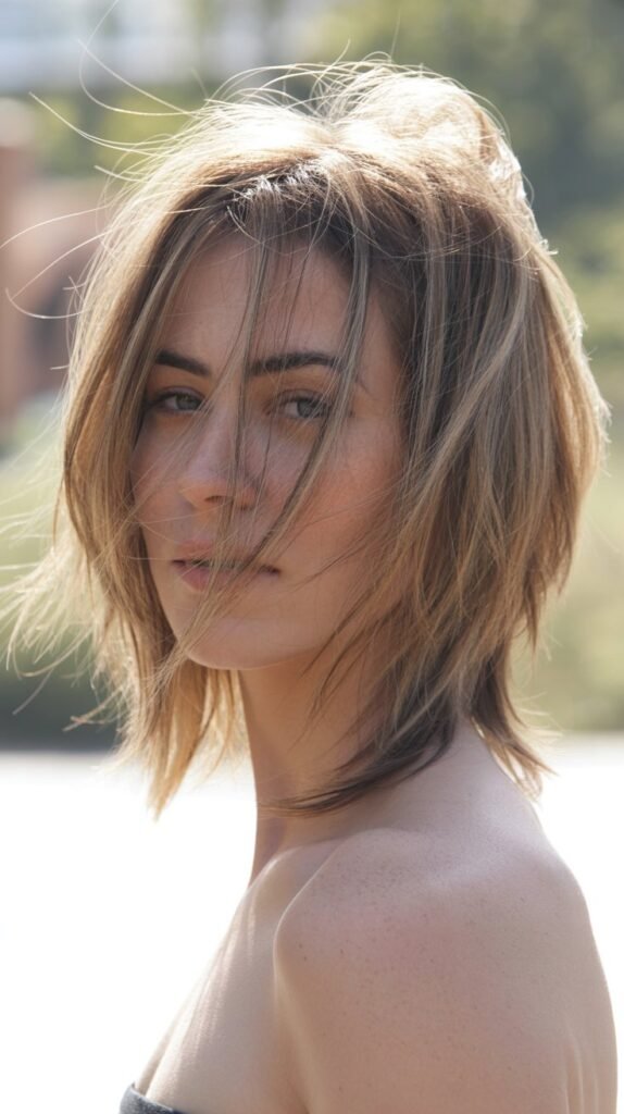 8. Choppy Shoulder-Length Cut