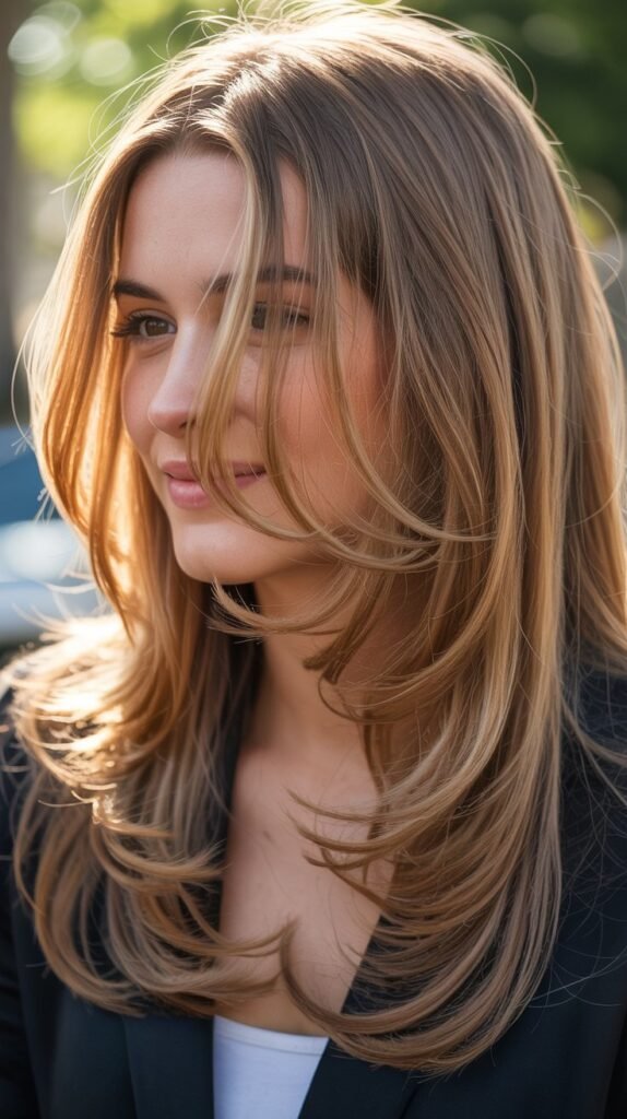 3. Long Layers with Face-Framing