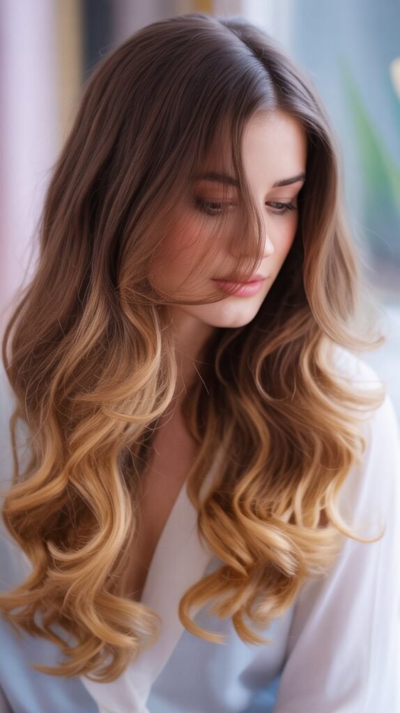26. Flowing Mermaid Waves with Side Part