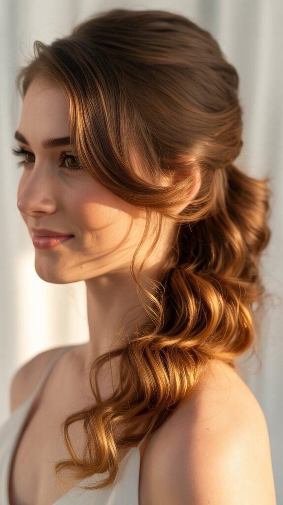 15. Side-Swept Half-Up